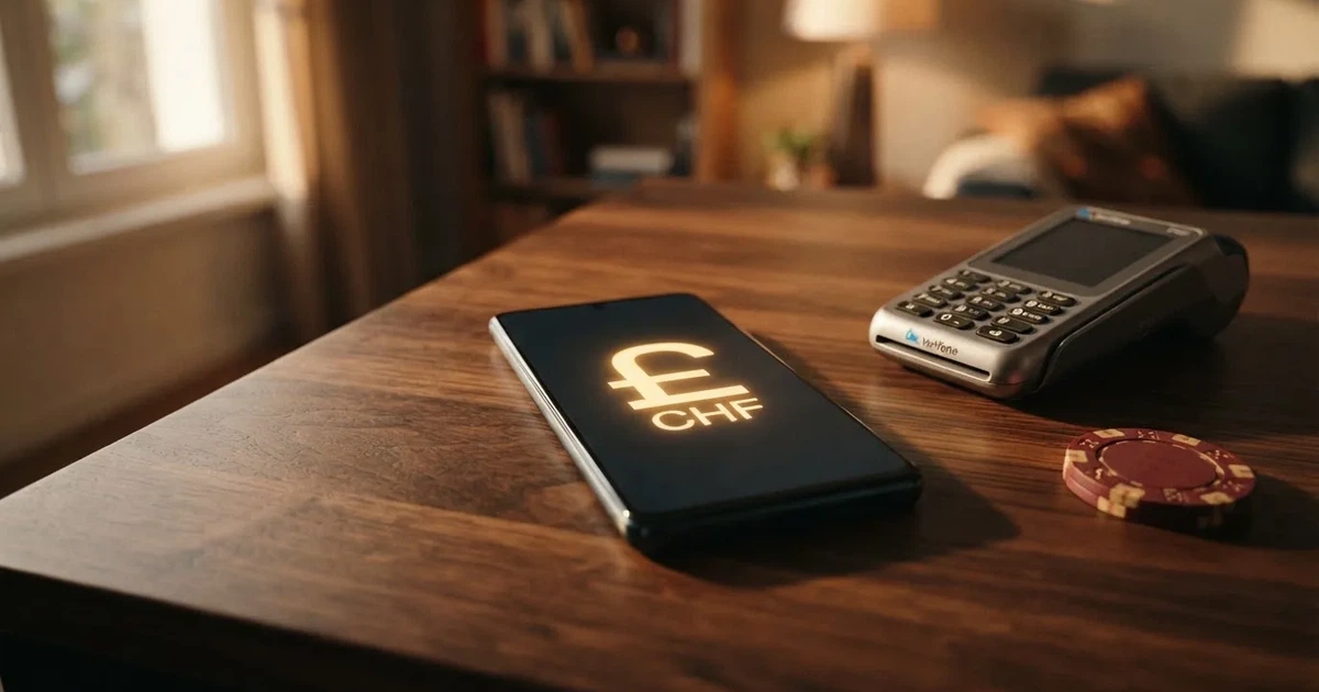 Kartenterminal und Smartphone mit einer ausstehenden Zahlungsbenachrichtigung — 40 franken bonus ohne einzahlung casino
